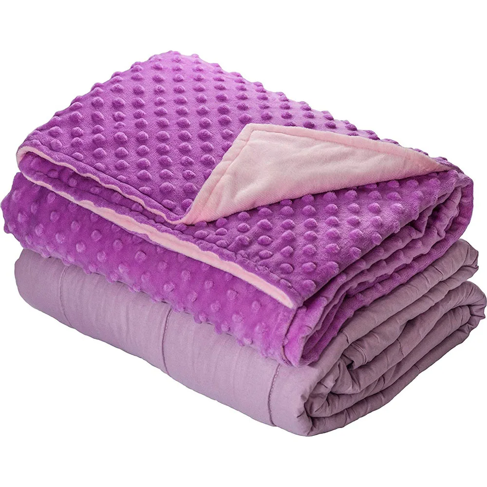 
High Quality Sensory Weighted Baby Blanket with Minky Dot Cover 
