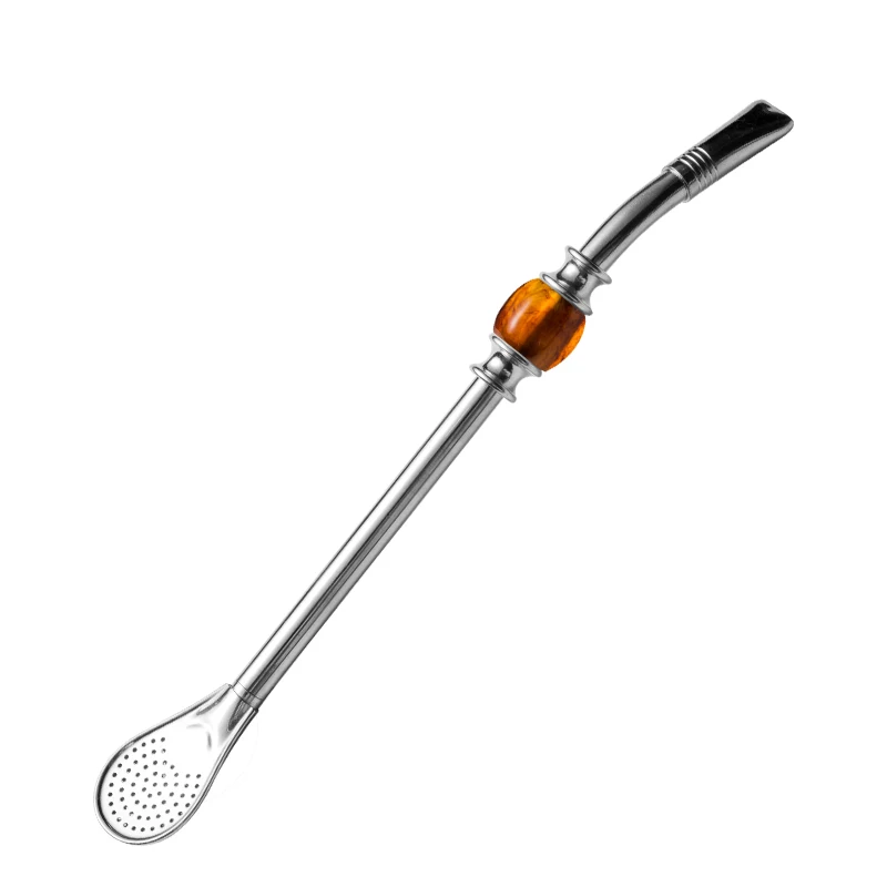 
Recyclable Metal Stainless Steel Yerba Mate Drinking Straw Filter Spoon 