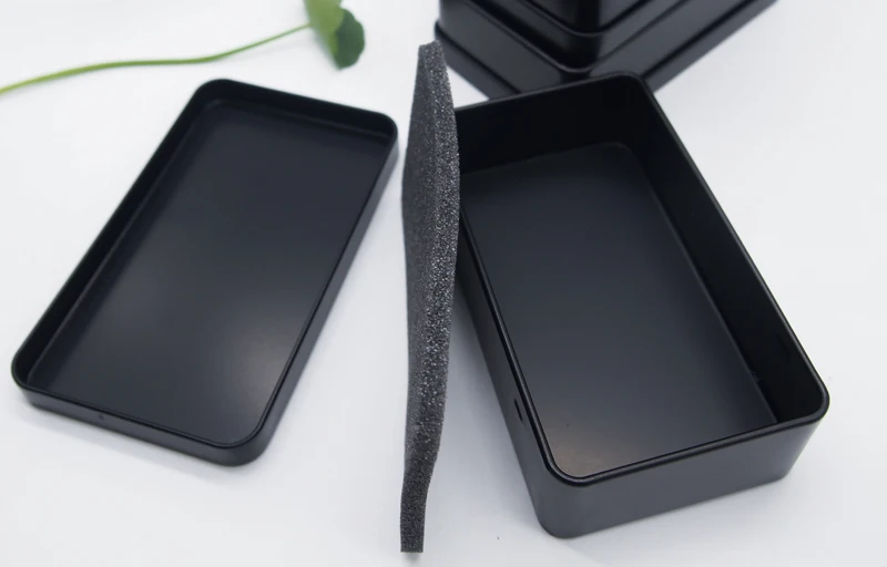 stock tin sell  Jewelry box black metal box  USB tin box