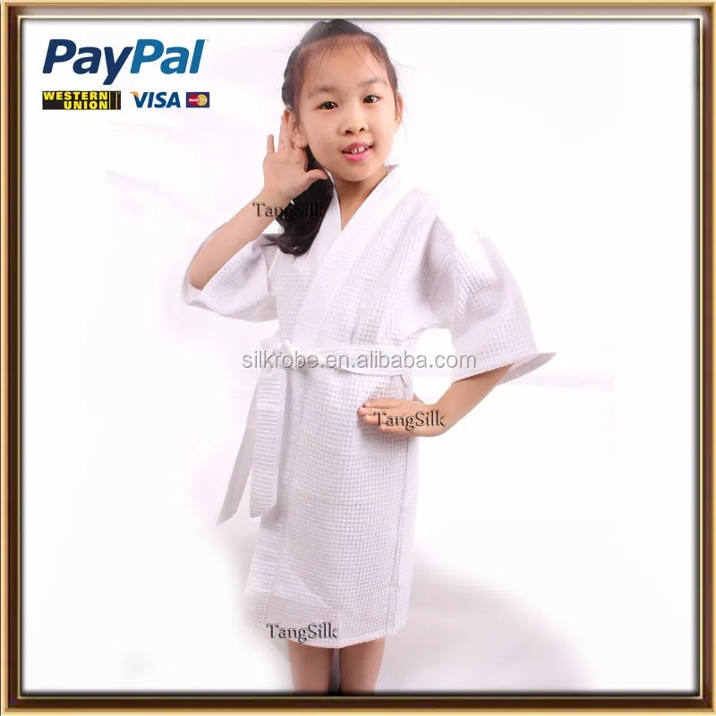 
Kimono Style children waffle bath robe 