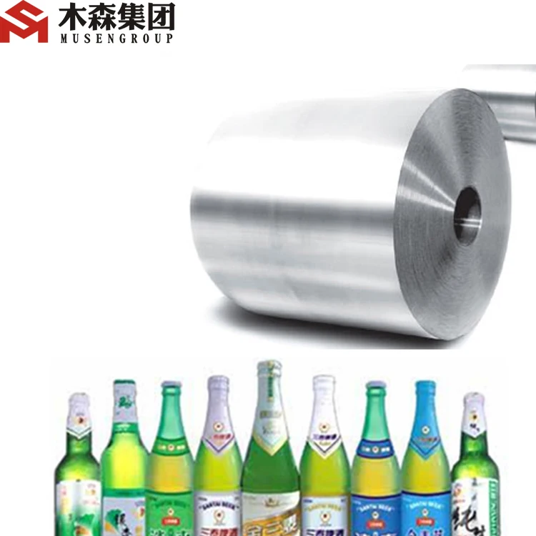 Jumbo roll aluminium foil for glass beer bottle neck foil label