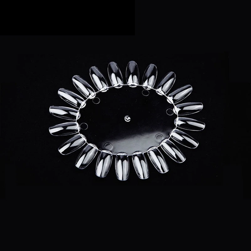 10pcs Oval Nail Art Display Transparent Natural Polish Color Chart
