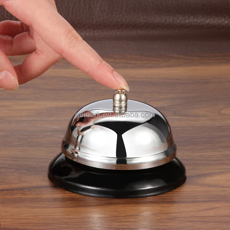 Metal Cast Iron Reception Desk Bell For Kitchen Hotel Service Call