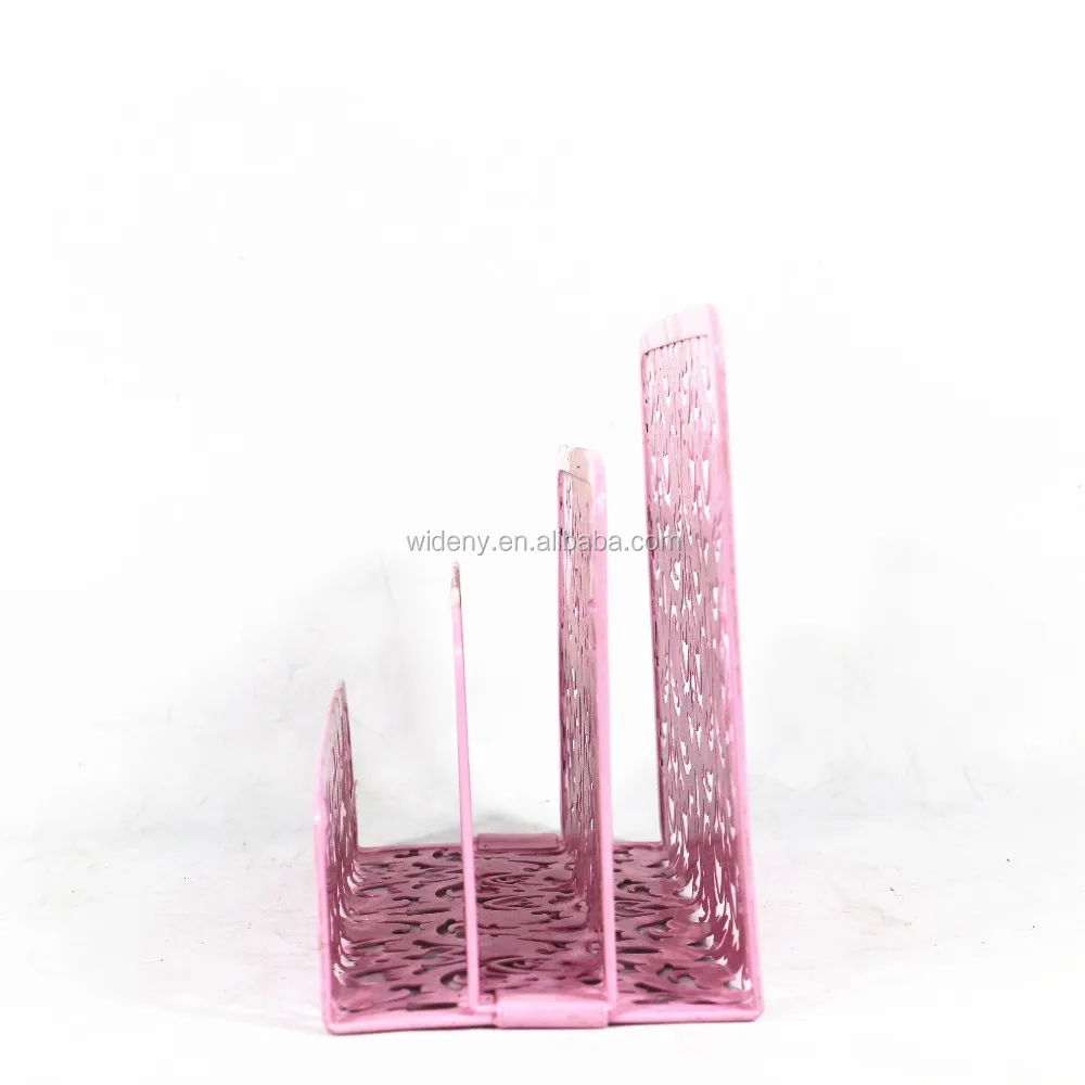 WIDENY полый цветочный узор металлический Настольный 3 вертикальный почтовый держатель сортировщика