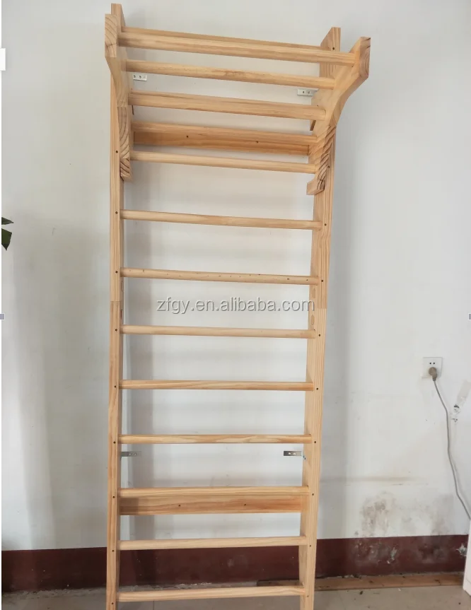 Деревянные гимнастические настенные брусья