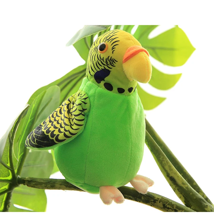 
wholesale peluche Animal licensed logo talking robot plush Parrot toys with music 