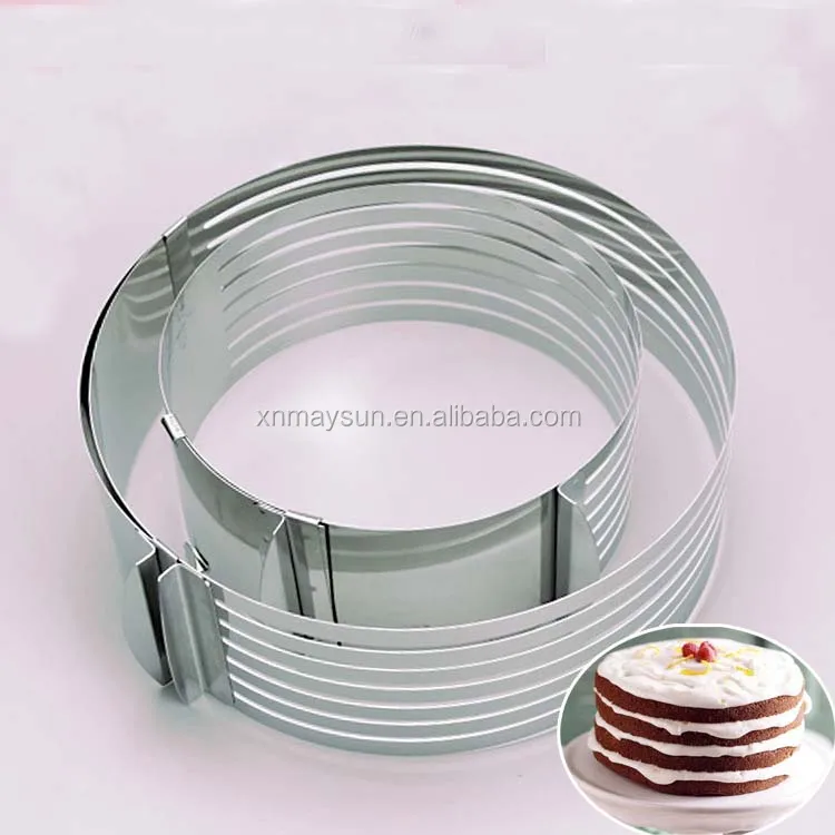 Adjustable 9 to 12 Stainless Steel bakeware Layer Cake Slicer Kit Mousse Mould Slicing Cake 6-8inch