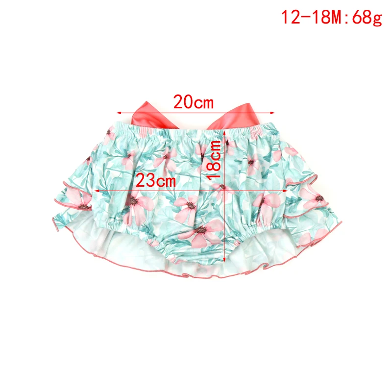 Boutique Baby Skirt Three Ruffle Big Bow Cute Shorts with Floral Prints Dress