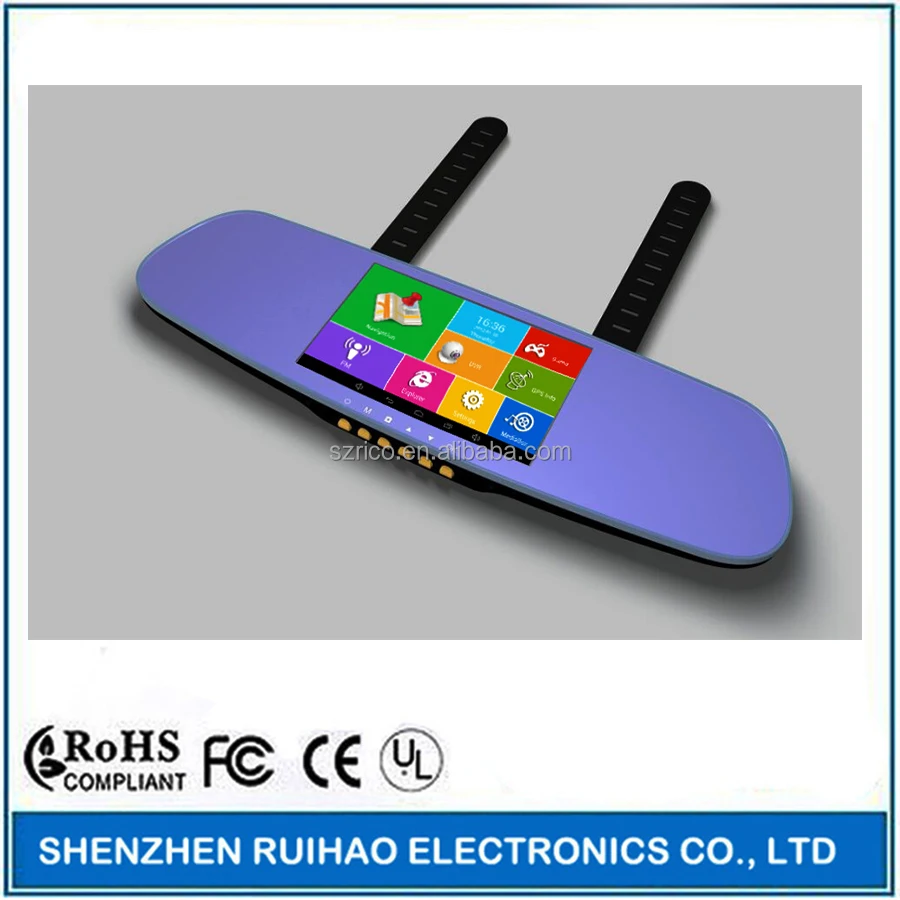 Новый Дизайн Android Автомобильный GPS Камера Зеркало, Зеркало заднего вида с Камерой Парковки с WIF Bluetooth