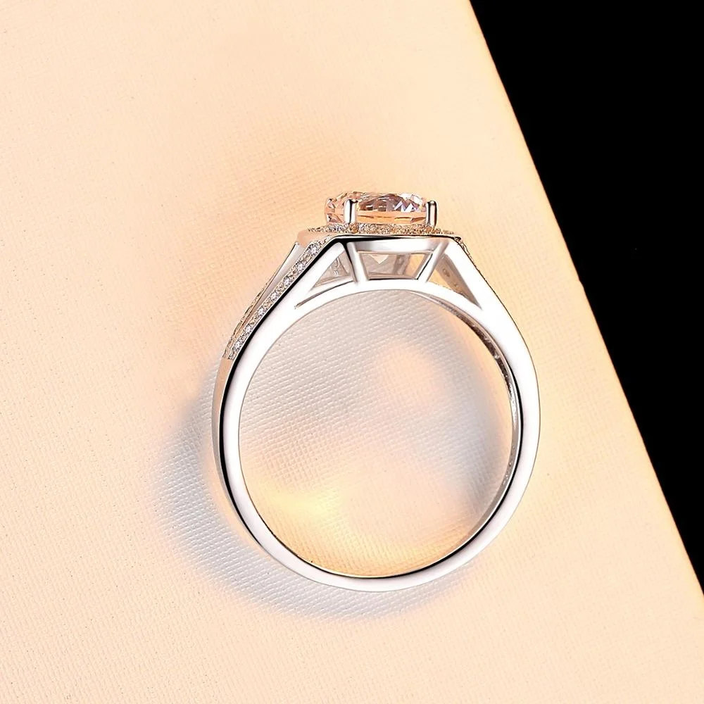 CZCITY Marriage Fashion Jewelry Zircon Hawaiian Beauty Wedding Engagement 925 Sterling Diamond Ring Woman