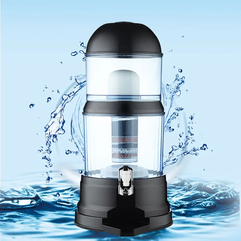 Черный минеральный горшок на 16 л