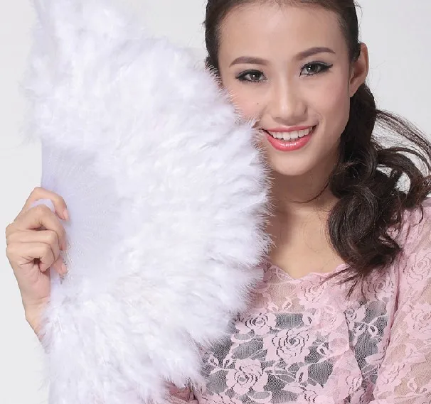 
Wholesale peacock feather foldable fan 