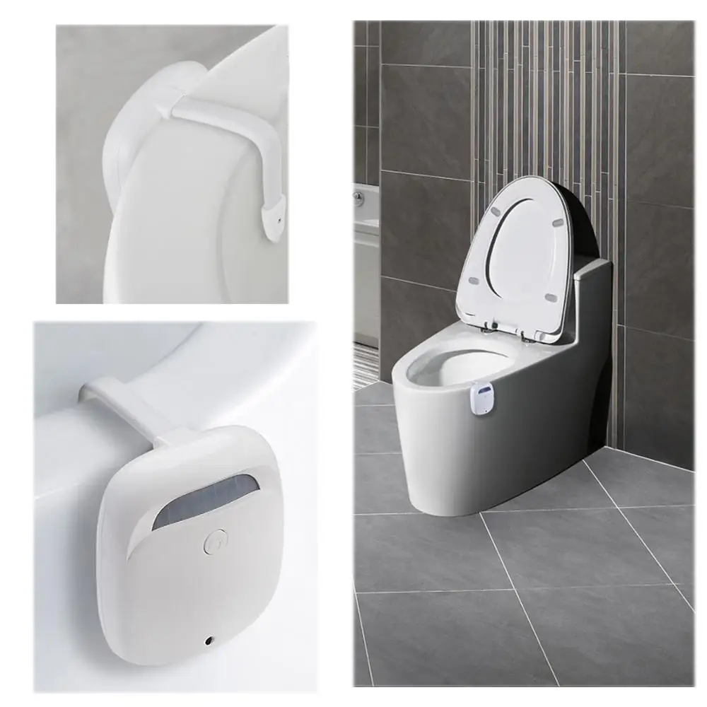 7-Color Options LED Motion Sensor IP5X Waterproof Toilet Bowl Night Light With Function Of Anion Clean Air