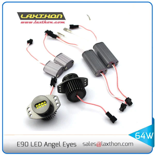 High quality Xenon White CanBus Error Free 64W E90 LED angel eyes LED marker for BMW E90 3 Series