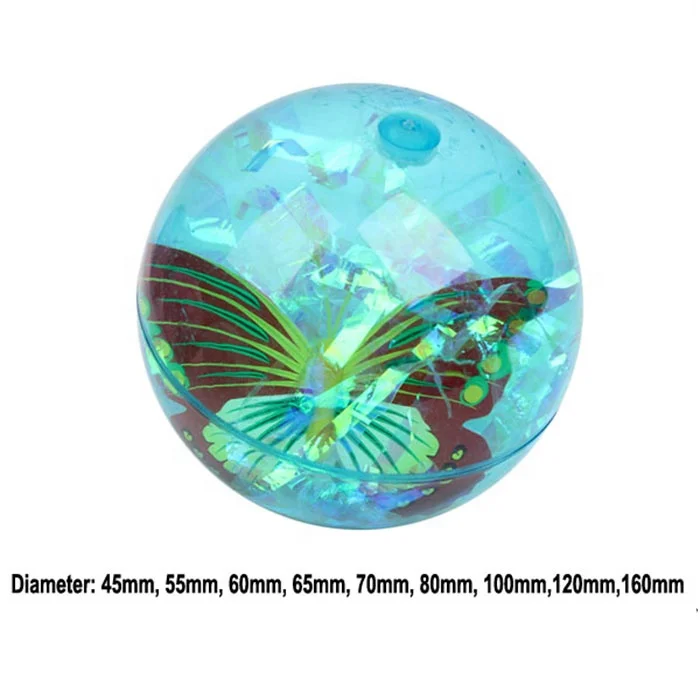 Designs Logo Printing Flashing LED Bounce Ball With Water Inside