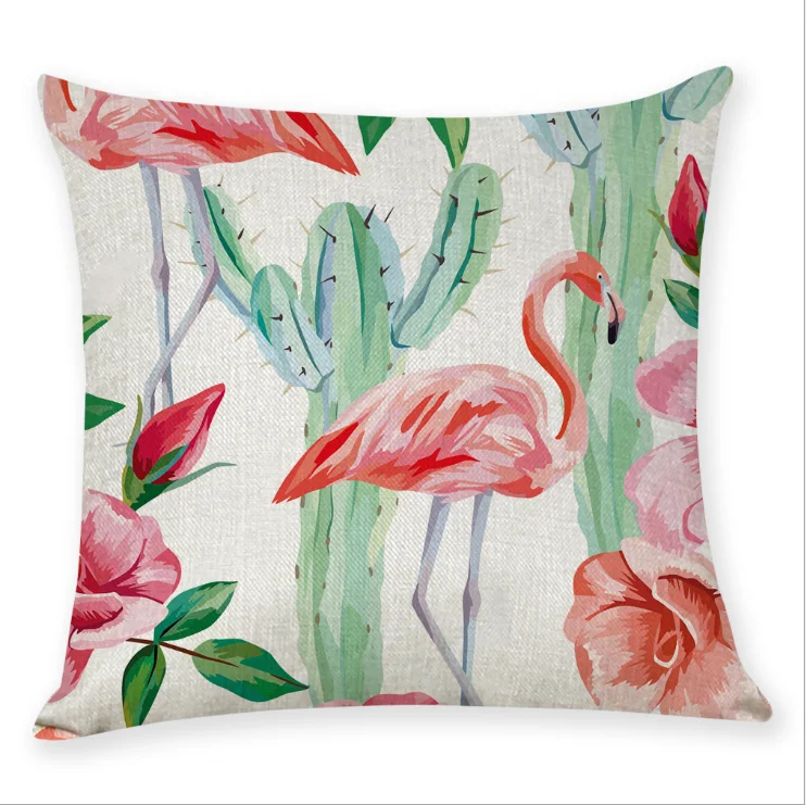 
Wholesale Flamingo Pillow Cover Tropical Summer Throw Pillowslip 