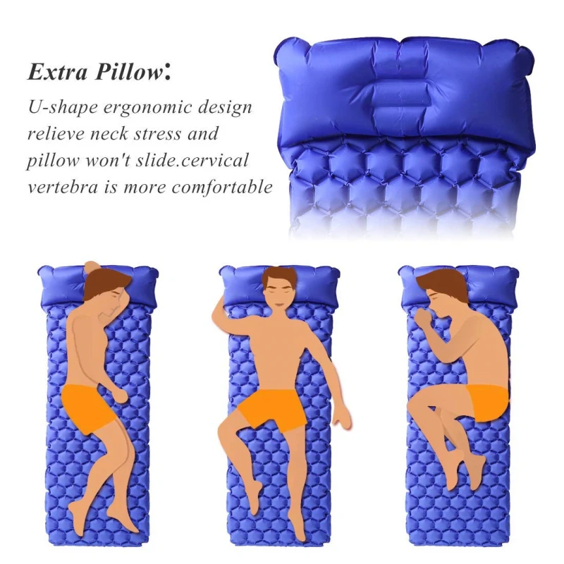 Lightweight Sleeping Pad Mat Single Inflatable Air Bed Mattress