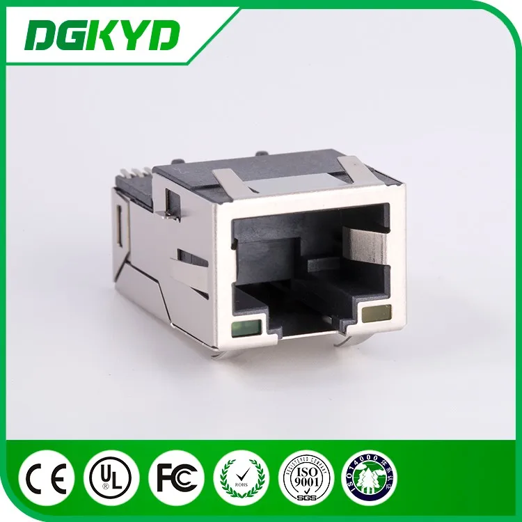 10P8C ethernet jack, низкопрофильный модуль разъема RJ45, smt , 1000 BASE-TX , led