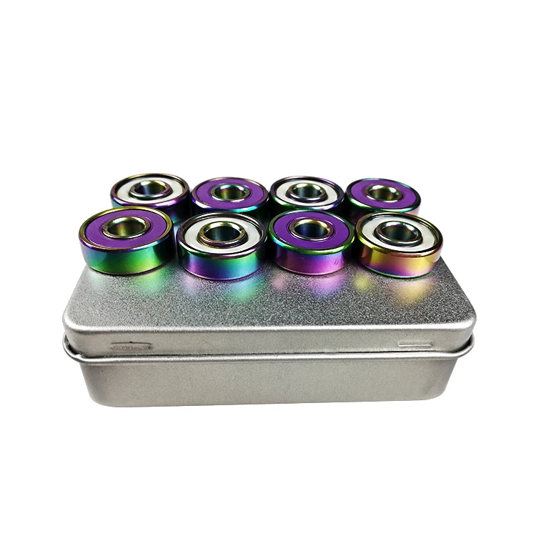 608RS Rainbow Titanium Ceramic Bearing for skateboard longboard scooter
