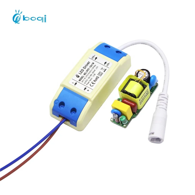 boqi 7-10W constant current led driver 300ma 7w 8w 9w 10w led panel light driver for downlight and track light