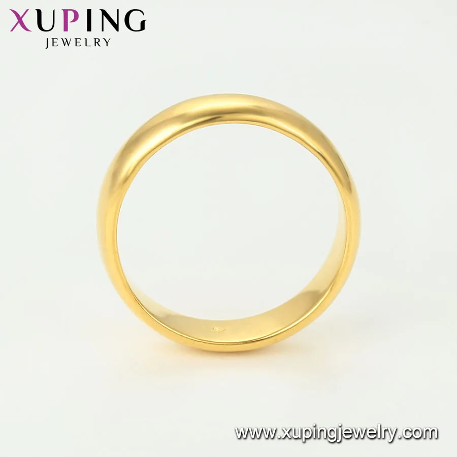 15519 xuping с покрытыем цвета чистого 24 каратного золота Полированная Золотая однотонные золотые кольца дизайн для женщин
