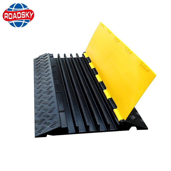 
outdoor durable rubber cable protector 5 channel yellow jacket <span style=