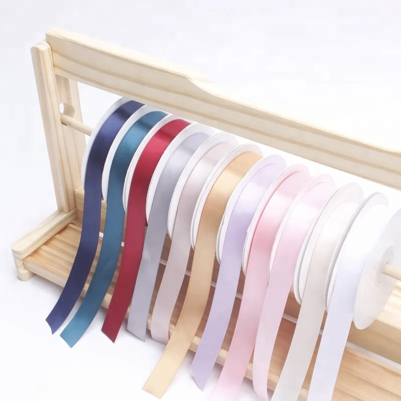 Высококачественная Двухсторонняя Атласная Лента из 100% полиэстера, ширина 19 мм