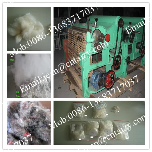 Cotton Waste Machine Fiber Garnett Machine / Waste Fabric Tearing Machine / Textile Waste Recycling Machine of Two Roller
