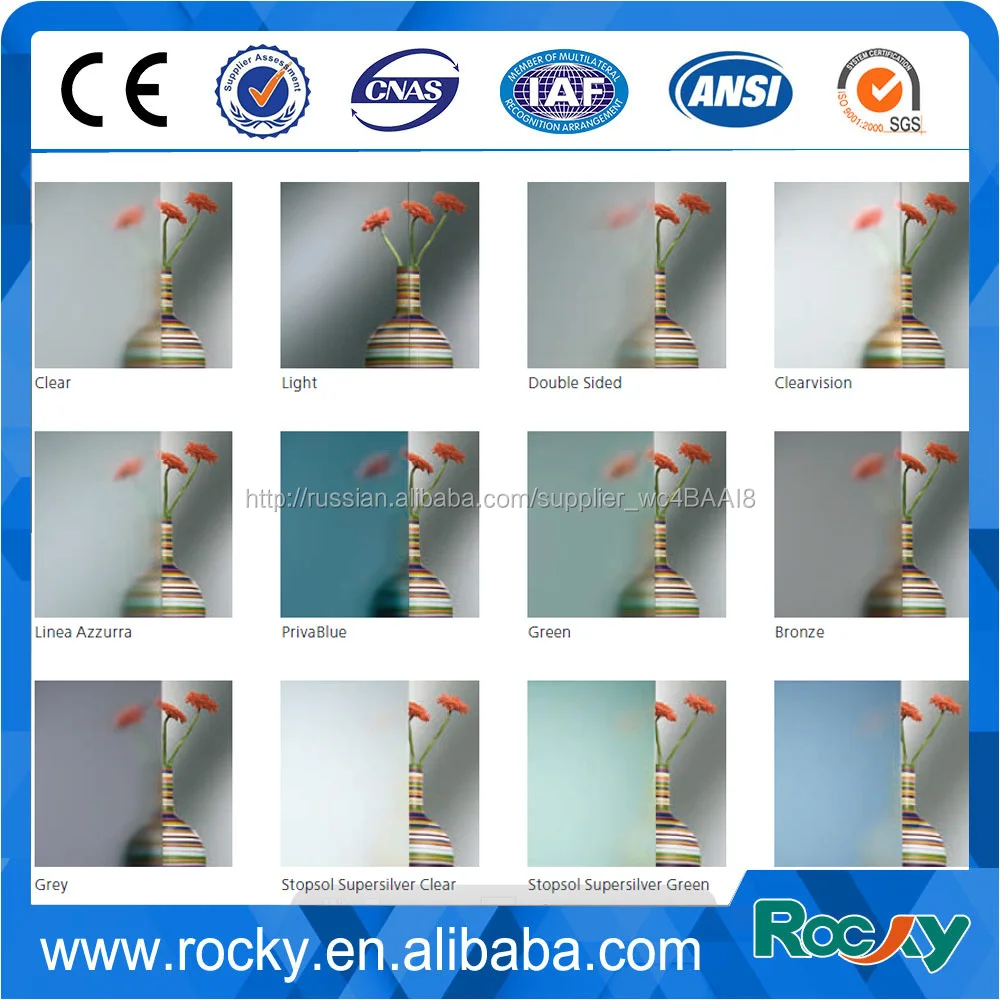 Цветное Матовое Стекло для Ванной двери