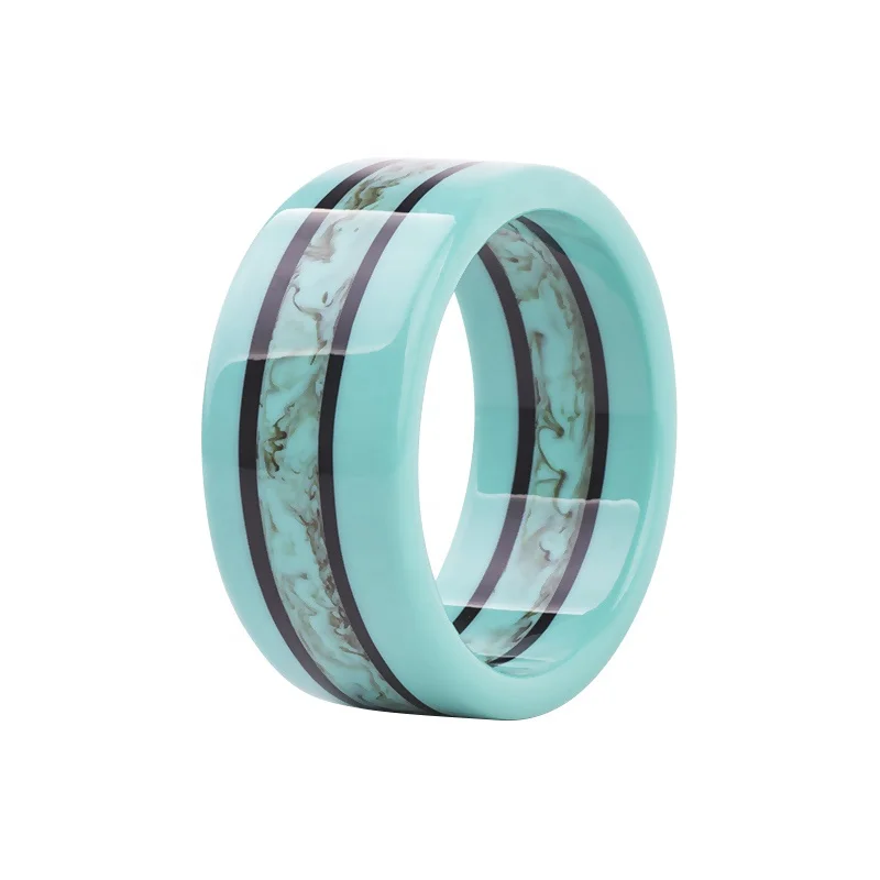 New Arrivals Personalized Amber Strip Colour  Resin Bangle Bracelets For Women Jewelry