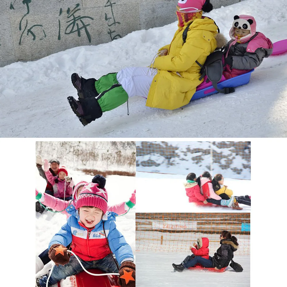 heave duty adults Kids Snow Sled Boat Sledge Glider Toboggan Sliding Outdoor With Rope classic sled