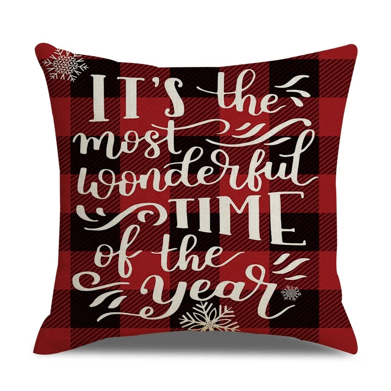 
Christmas cargo furniture cushion cover Christmas tree cushion cover deer printed travel outdoor decorative pillow cover 