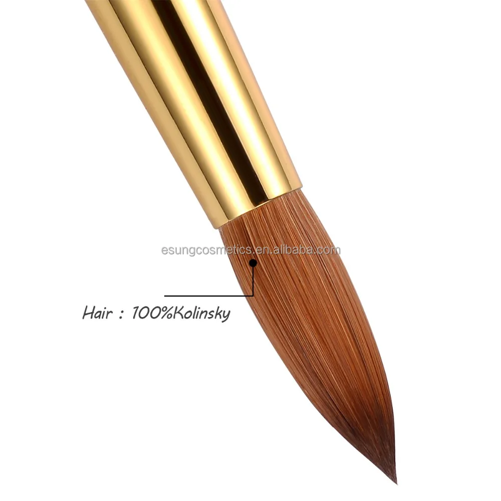 Профессия красного дерева высокого качества 100% Прю колонок акриловая круглая форма ногтей кисть (значения rsize: 6,8,10,12,14,16,18, 20, 22)