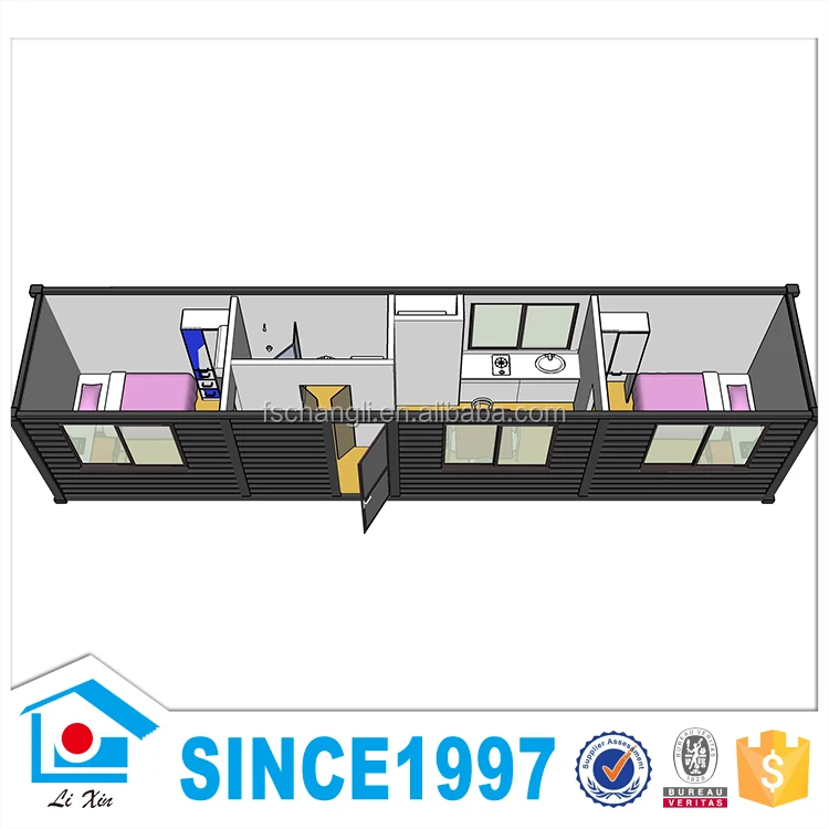 Cheap Prefab Shipping Container 2 Bedroom Prefab Homes
