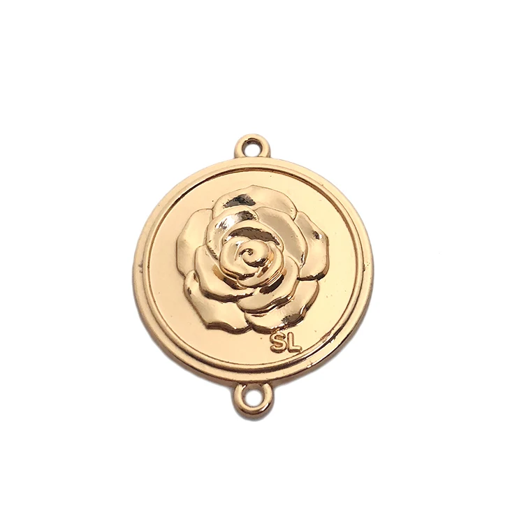 Гравированные круглые золотые именные логотипы, металлические этикетки на заказ, пластина для одежды