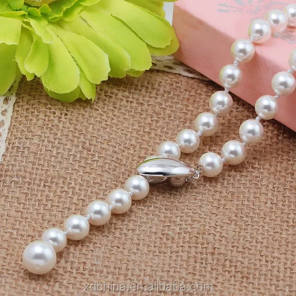 XD YSIP0361 fine 925 silver magnetic clasp classic cultured pearl necklace price