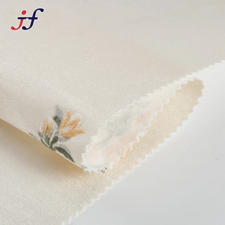 Modern Minimalism Style Embroidered Coated Environmental Decoration Cloth Wallpaper For Wall