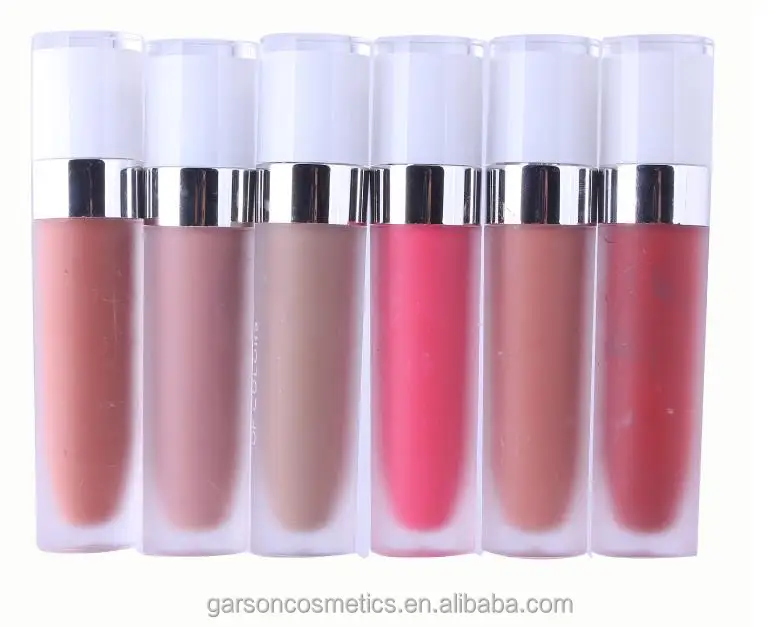 
Garson OEM long lasting lip paint velvet various colors matte lip gloss transparent tube lipstick 