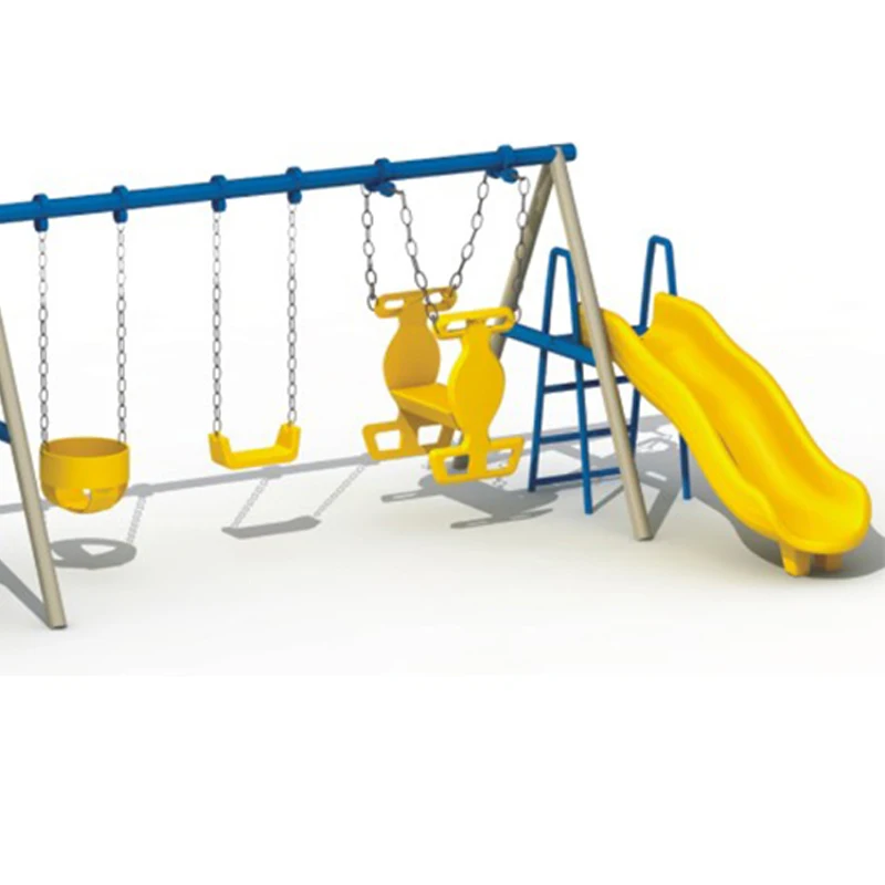 
Garden outdoor playground plastic kids swing set 