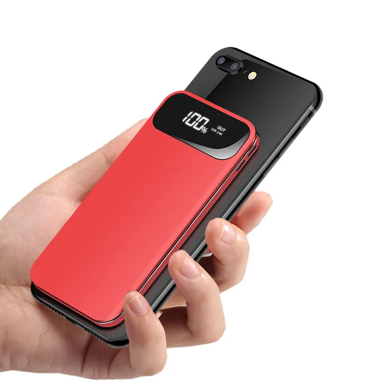 
New Design Mobile Phone Chargers 10000mah Mobile Power Bank with built in charging cable for android and iphone 