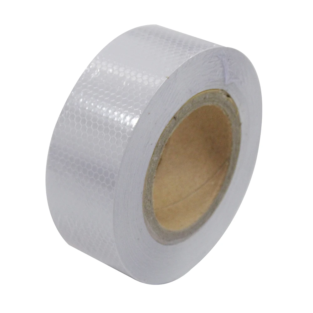 Factory Price Red White Yellow Green Blue 5cm, 10cm, 15cm  PVC Crystal Self Adhesive Reflective Tape for Outside safety