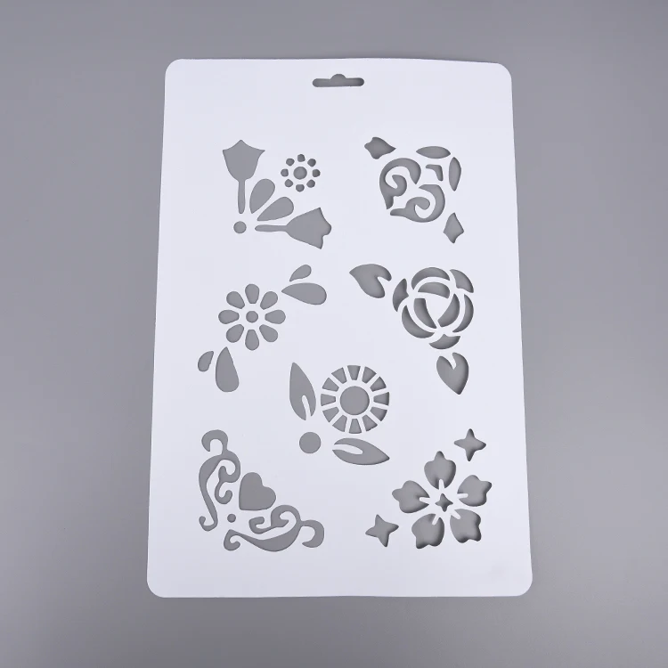 Customized Plastic Multi- shaped White Color Drawing Stencil For Children