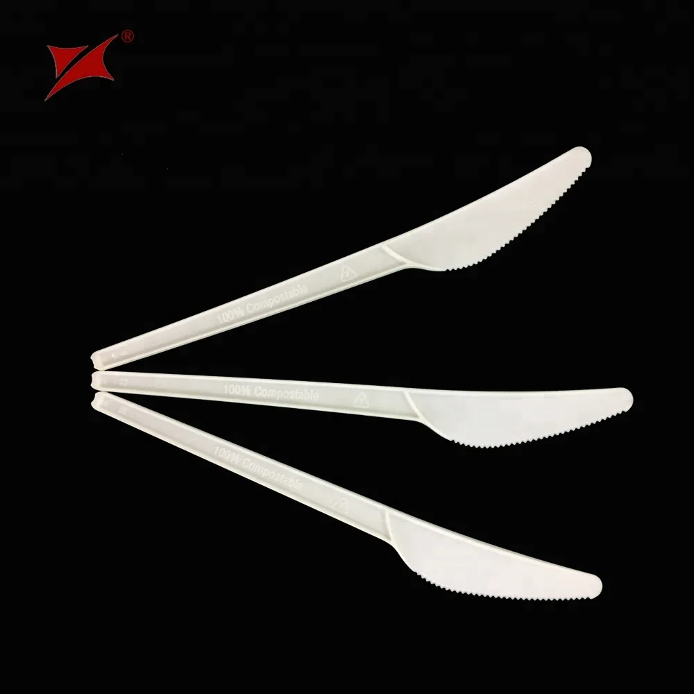 100% Biodegradable cutlery sets Plastic Disposable PLA Fork  Knife  Spoon  Flatware Set