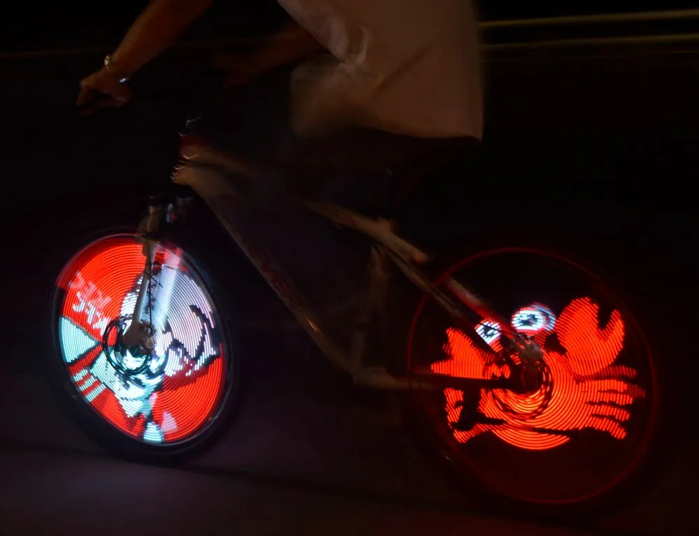 Programed Pattern 128 LED DIY Cool Bicycle Light