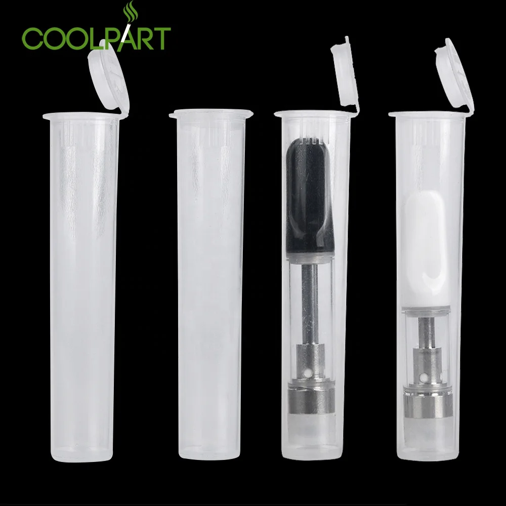 
Instock Pop Top Plastic Tube For Cbd Oil Cartridge Child Resistant Plastic Packaging 