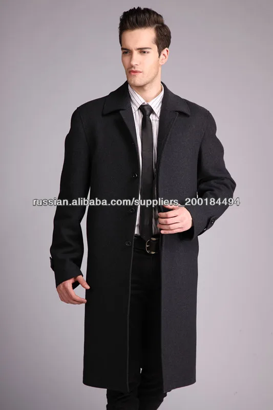 2014 Модная Длинный Ветровка Кашемира Мужчины