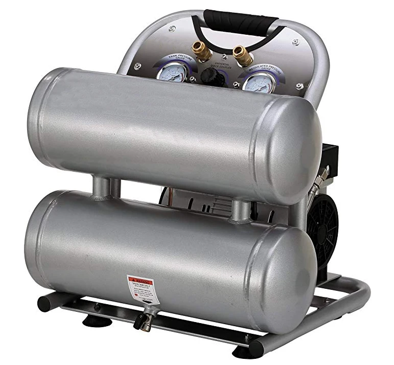 
 Высококачественный воздушный компрессор нового дизайна 1HP 750 Вт с двойным стальным баком 9L/двойным алюминиевым баком  