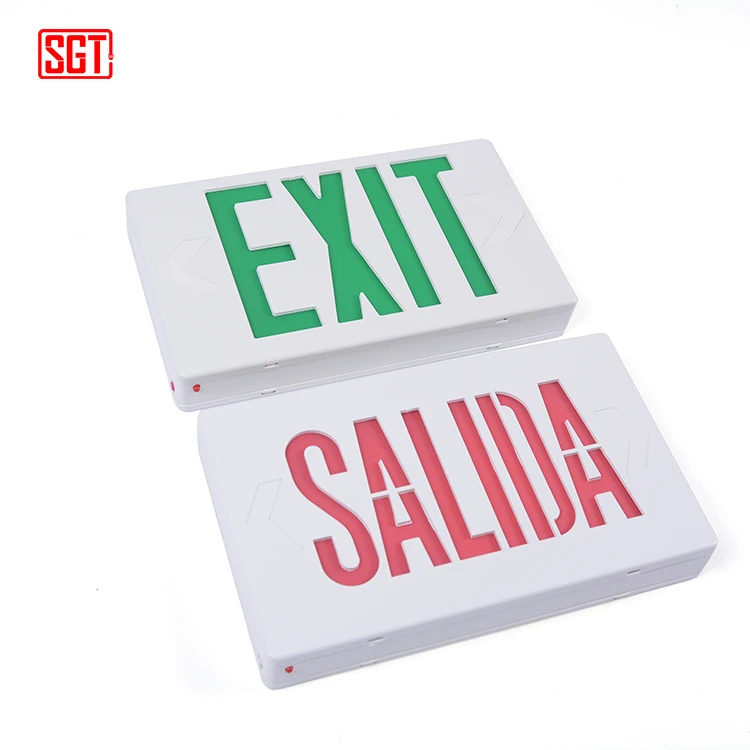 Fire safety emergency light battery operated exit sign