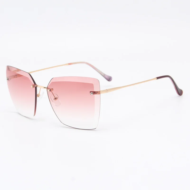 High quality frameless Sunglasses custom own brand logo sun glasses 66RS