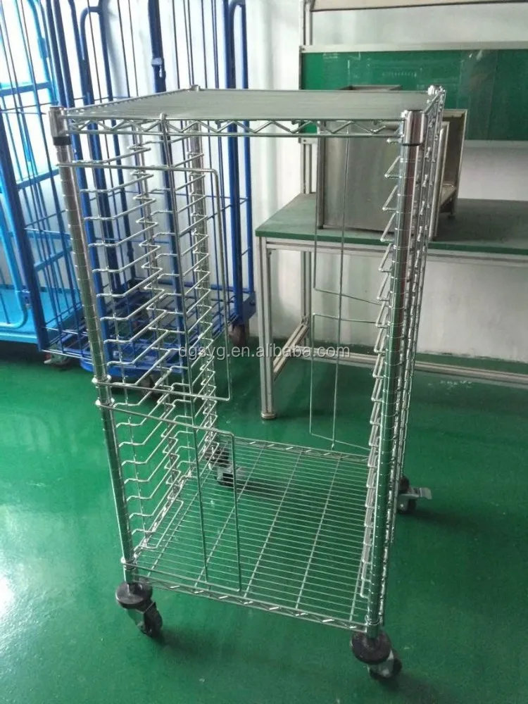 SMT electrolic ESD tray wire shelving trolley